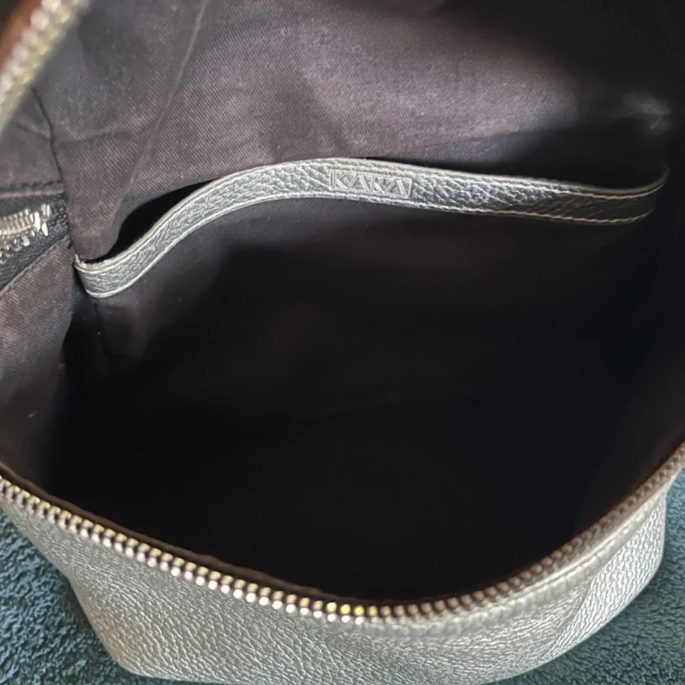 Kara Backpack  Rich Warm Silver Tone   Minimalist Utilitarian Vibe